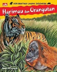Image of Harimau dan orangutan