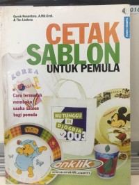 Cetak Sablon Untuk Pemula