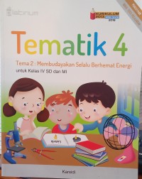 Tematik 4 Tema 2 : Membudayakan Selalu Berhemat Energi untuk Kelas IV SD dan MI