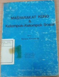 Masyarakat kuno dan kelompok-kelompok sosial