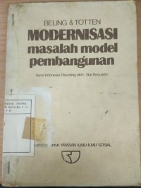 Modernisasi : Masalah Model Pembangunan