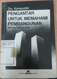 Pengantar Untuk Memahami Pembangunan