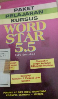 PAKET PELAJARAN KURSUS WORD STAR 5.5