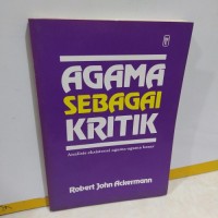 Agama Sebagai Kritik