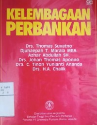 Kelembagaan perbankan