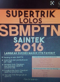 Supertrik lolos SBMPTN saintek 2016