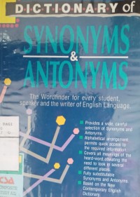 Image of Dictionary of Synonyms & Antonyms