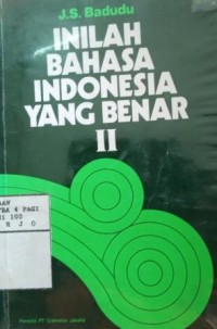 Image of Inilah bahasa Indonesia yang benar II