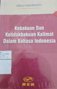Image of Kebakuan dan ketidakbakuan kalimat dalam bahasa Indonesia