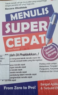 Image of Menulis super cepat