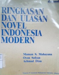 Image of Ringkasan dan ulasan novel Indonesia modern