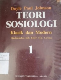 Image of Teori sosiologi klasik dan modern 1