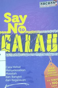 Image of Say no to galau