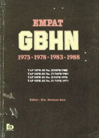 Image of Empat GBHN 1973,1978,1983,1988