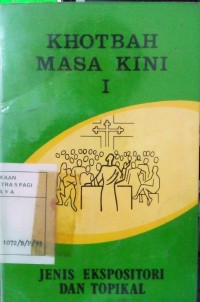 Image of Khotbah masa kini (jenis ekspositori dan topikol) 1