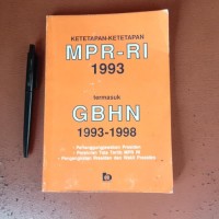 Image of Ketetapan-ketetapan MPR RI 1993 termasuk GBHN RI