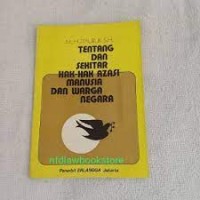 Image of Tentang dan sekitar hak-hak azasi manusia dan warga negara