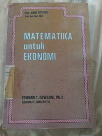 Image of Matematika untuk ekonomi