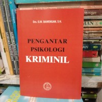 Image of Pengantar Psikologi Kriminal