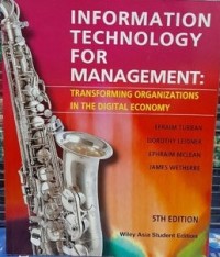 Image of Information Technology for Management : Transforming Organizations in the digital Economy