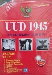 Image of UUD 1945 Amandemen I, II, III & IV UUDRIS & UUDS