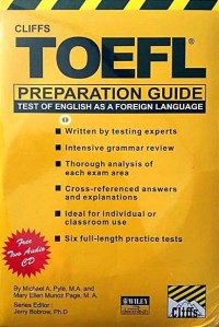 Cliffs TOEFL Preparation Guide Test of English as a Foreign Language