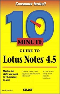 Image of 10 Minute Guide to Lotus Notes 4.5