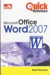 Image of Quick Reference Microsoft Office Word 2007