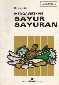 Mengawetkan Sayur Sayuran