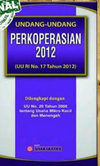 Undang-Undang Perkoperasian 2012 (UU RI No. 17 Tahun 2012)