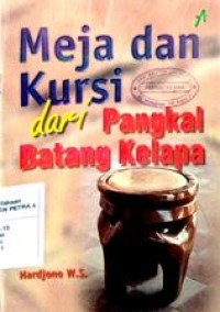 Meja dan kursi dari pangkal batang kelapa