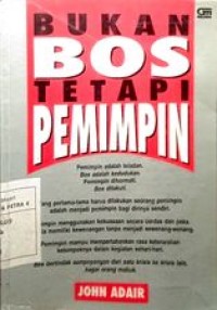 Image of Bukan Bos tetapi pemimpin