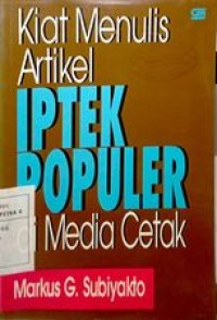 Image of Kiat menulis Artikel IPTEK Populer dimedia cetak
