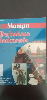 Image of Mampu berbahasa Indonesia (untuk SMP/Mts kelas IX)