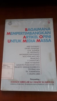 Image of BAGAMAINA MEMPERTIMBANGKAN ARTIKEL OPINI UNTUK MEDIA MASSA