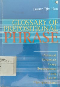 Glossary of Prepositional PHRASE